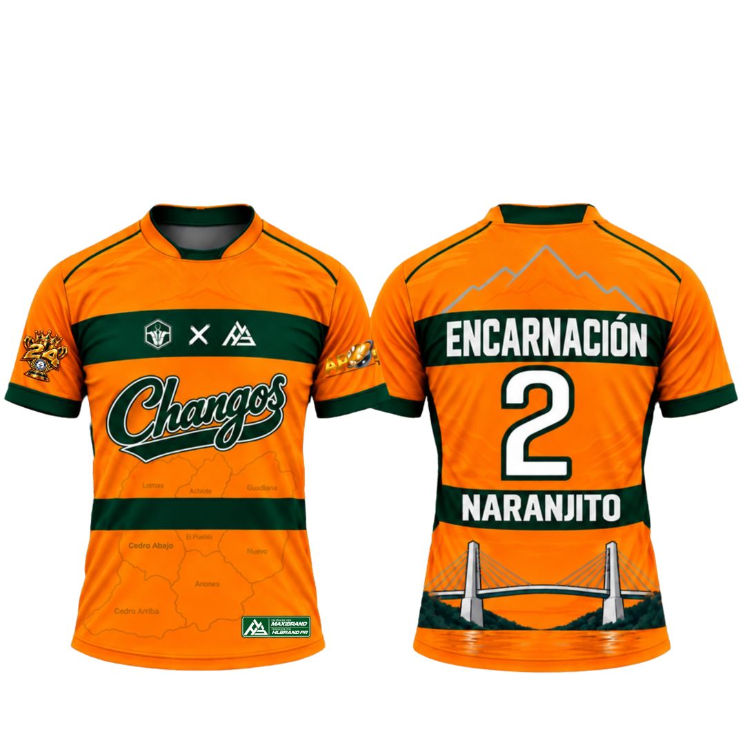 Camiseta Oficial de Jugador Changos de Naranjito 26-27